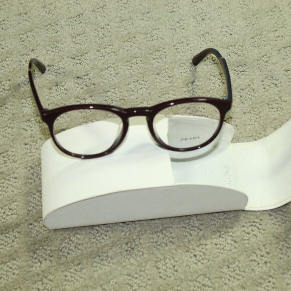 Prada Brown Non-Prescription Lens Glasses VPR 19S-F   50  [] 20  140mm w Case - Picture 1 of 11